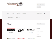 Tablet Screenshot of coffeemakersetc.com